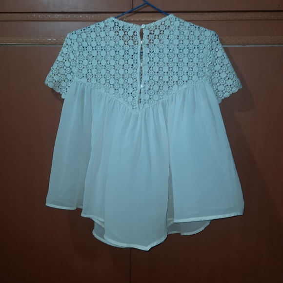 Zara crochet flare white top - Picture 5 of 6